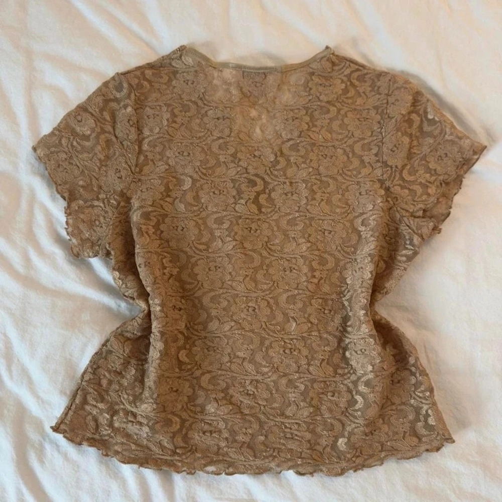 Romantic Moods Gold Y2K lace top - Picture 4 of 4